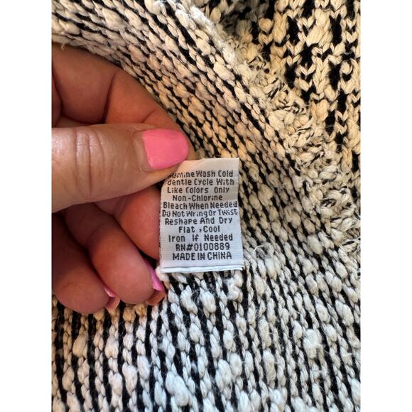 VTG 80s Karen Hart Womens Sz L Pullover Sweater Cotton Bleen V-Neck Chunky Retro - Picture 9 of 9